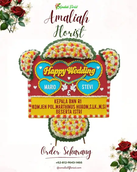 Papan Bunga Pernikahan Mabar